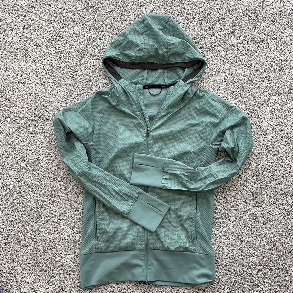Adidas Teal Hooded Jacket